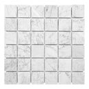 2x2 Italian Carrara Grande Honed Carrara Marble Mosaic