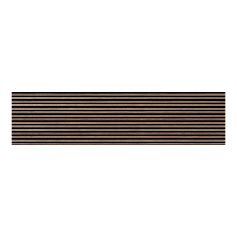 24x102 Walnut Veneered Slat Acoustic Wall Panel (600x2600 mm)