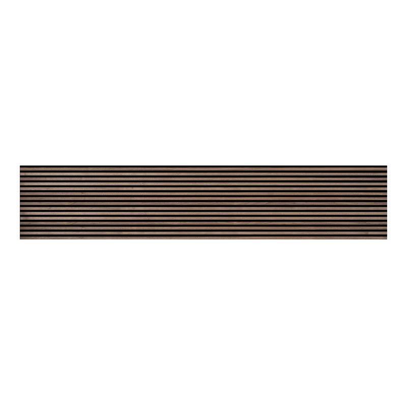 24x118 Walnut Veneered Slat Acoustic Wall Panel (600x3000 mm)