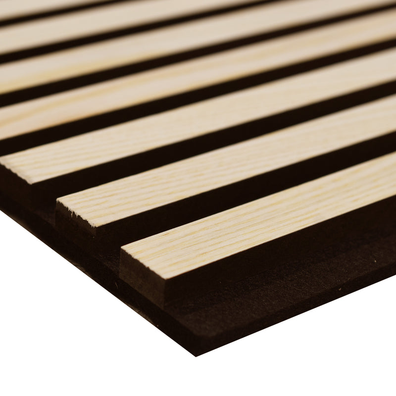 24x102 Ash Veneered Slat Acoustic Wall Panel (600x2600 mm)