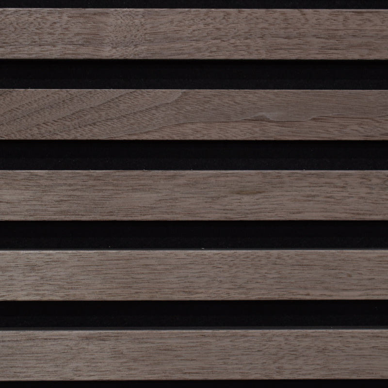 24x24 Walnut Veneered Slat Acoustic Wall Panel (600x600 mm)