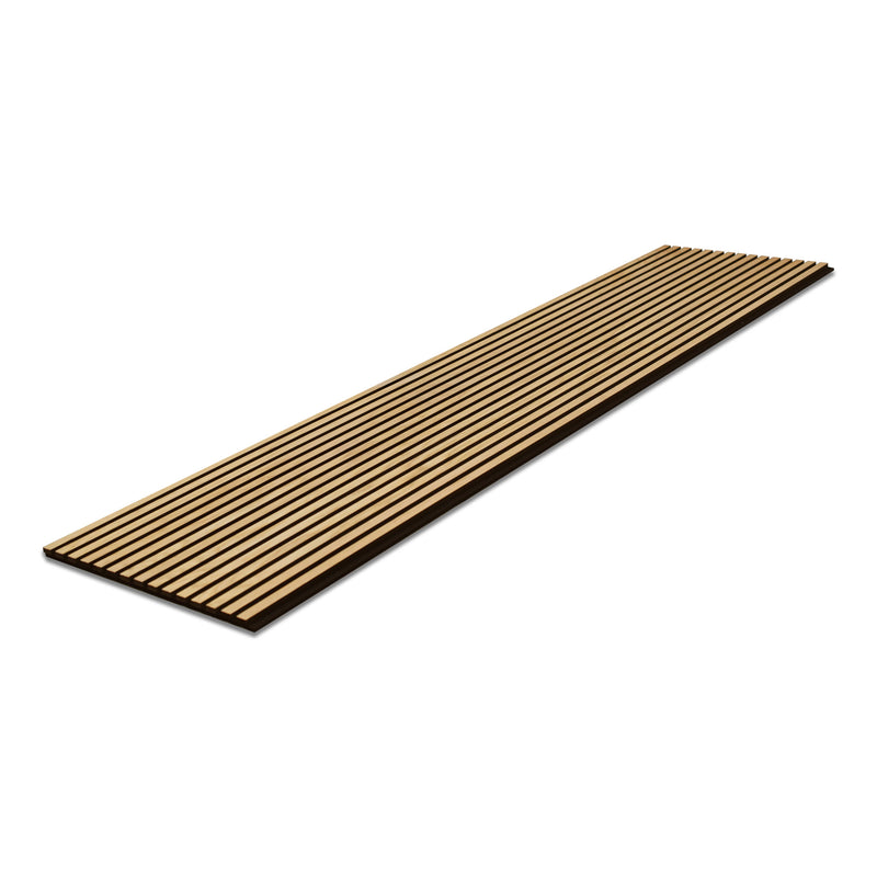 24x102 Light Oak Veneered Slat Acoustic Wall Panel (600x2600 mm)