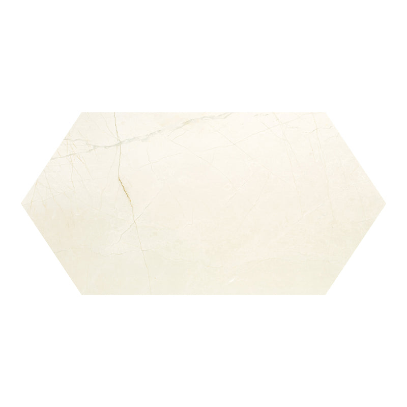 24" Avorio Crema Picket Honed Marble Tile