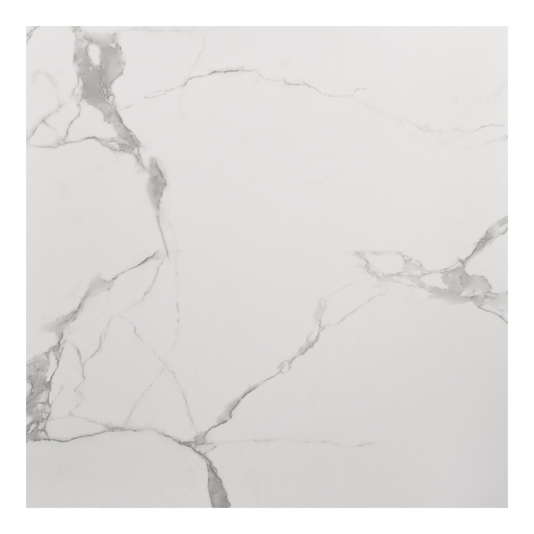 24x24 White and Grey Glazed Polished Porcelain Tile (8 mm)