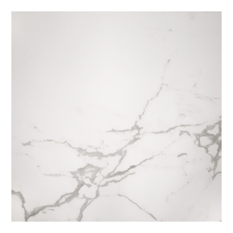 24x24 White and Light Grey Glazed Polished Porcelain Tile (8 mm)