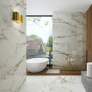 24x24 Calacatta Gold Polished Porcelain Tile