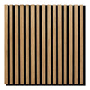 24x24 Oiled Oak Veneered Slat Acoustic Wall Panel (600x600 mm)