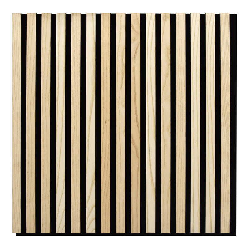 24x24 Ash Veneered Slat Acoustic Wall Panel (600x600 mm)