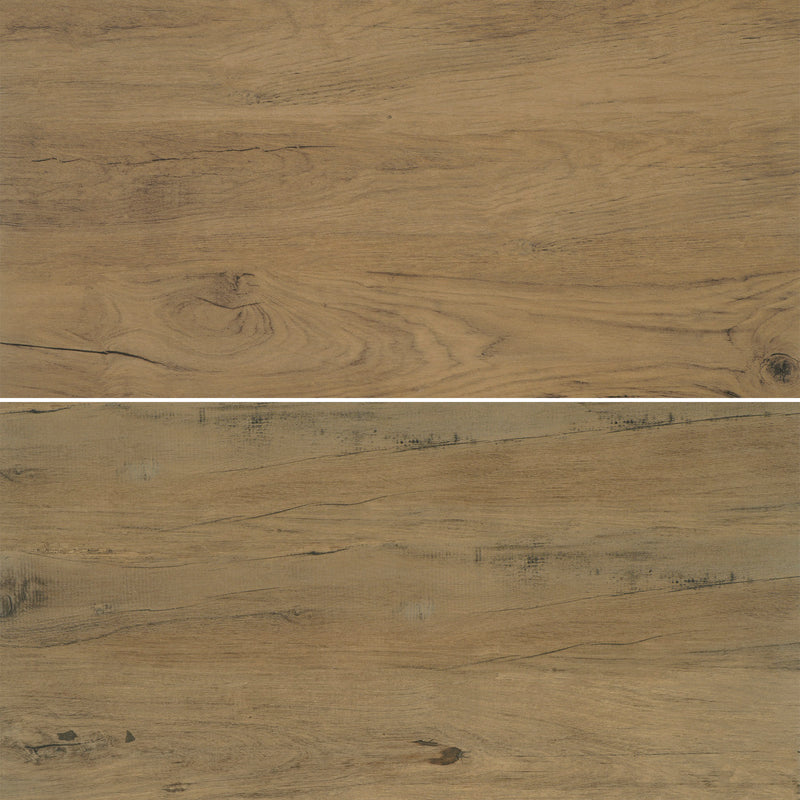 24x48 Atlas Brown Wooden Look Matte Porcelain Tile (32 CT/PA)