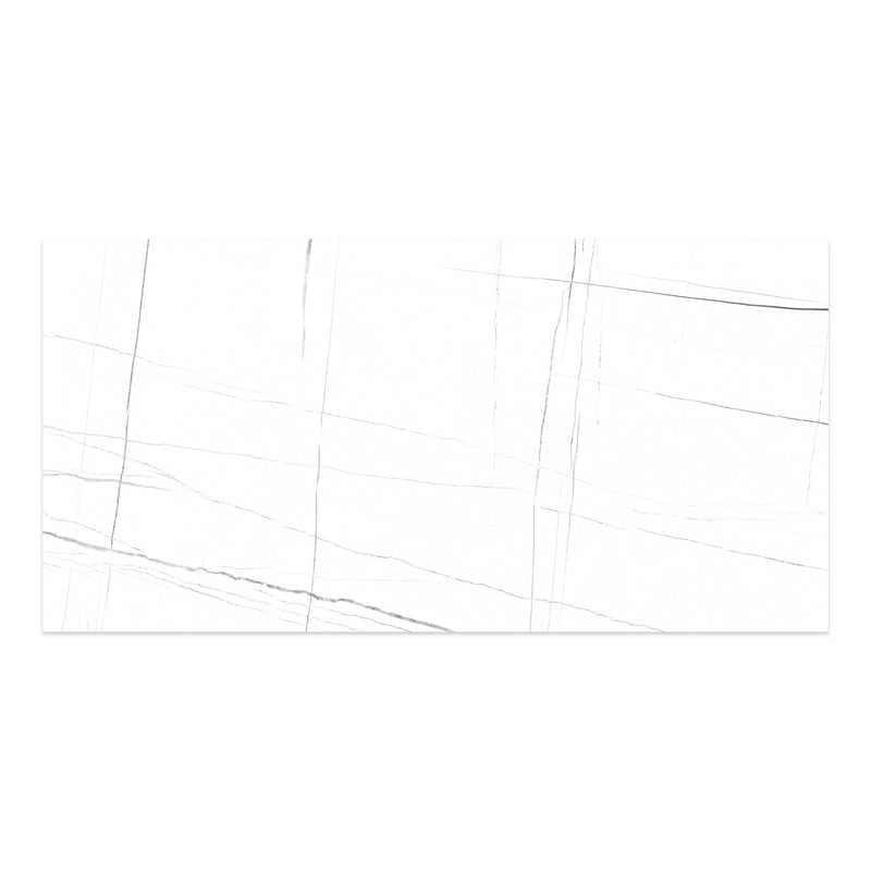 24x48 Laurent White Polished Porcelain Tile (33 CT/PA)