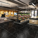 24x48 Marquina Black Marble Slate Porcelain Matte Tile (12mm)