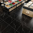 24x48 Marquina Black Marble Slate Porcelain Matte Tile (12mm)