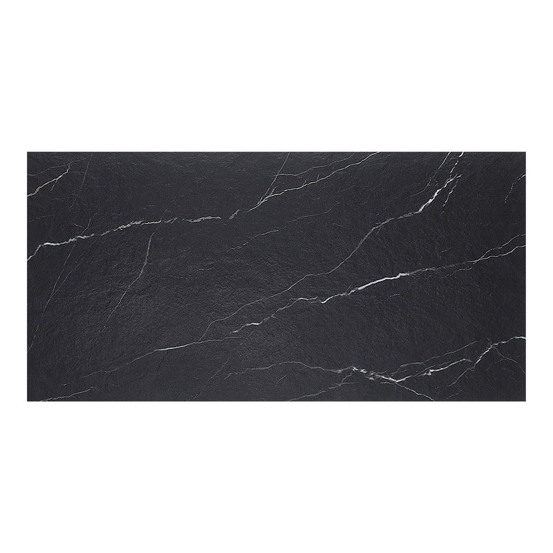 24x48 Marquina Black Marble Slate Porcelain Matte Tile (12mm)