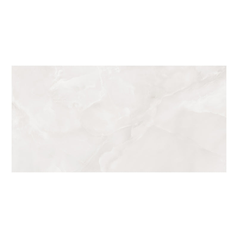 24x48 Onyx White Grey Porcelain Polished Tile