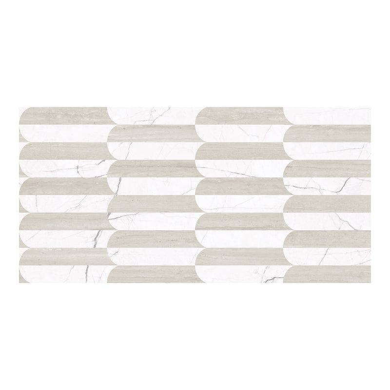 12mm 24x48 Piano Light Décor Semi-Polished Porcelain Tile (24 CT/PA)