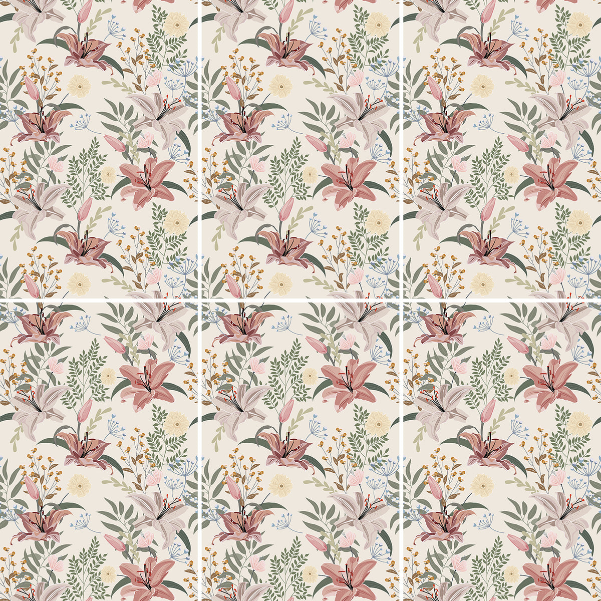 lily♡ 24x48 Lily Fun Light Decor Glazed Porcelain Tile