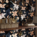 24x48 Lily Fun Dark Decor Glazed Porcelain Tile