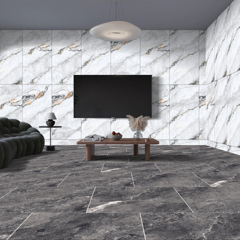 24x48 Mizzaro White Carving Glazed Porcelain Tile