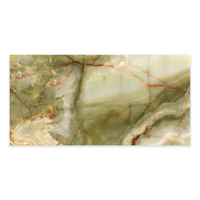 24x48 Eunoia Green Polished Porcelain Tile