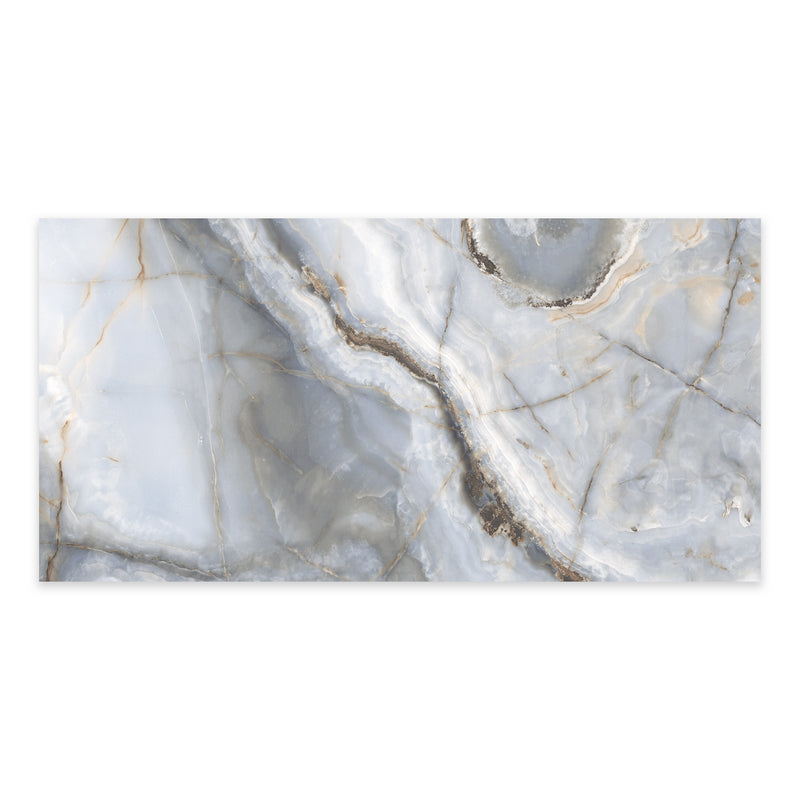 24x48 Eunoia Blue Polished Porcelain Tile