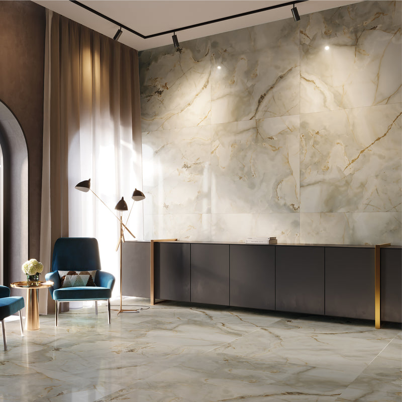 24x48 Eunoia Beige Polished Porcelain Tile