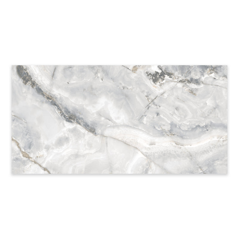 24x48 Eunoia Grey Polished Porcelain Tile