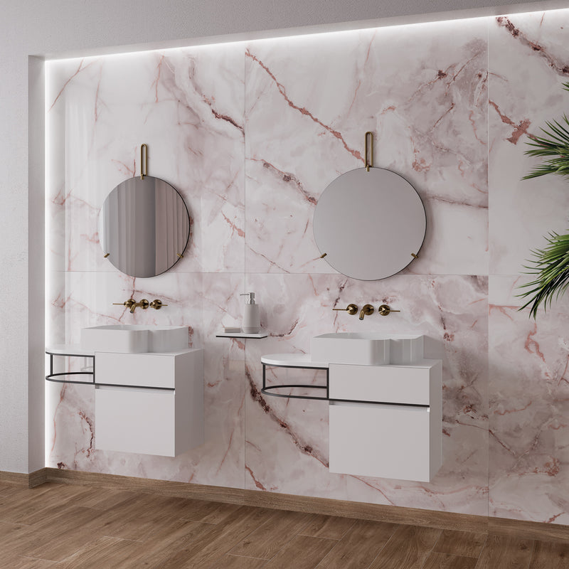 24x48 Eunoia Pink Polished Porcelain Tile