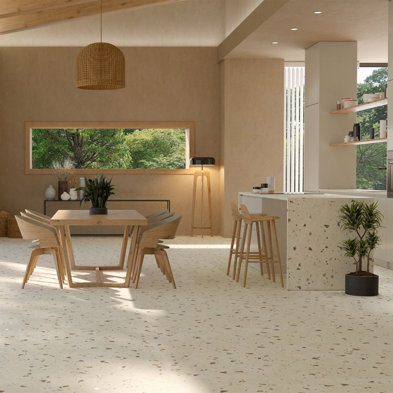26x26 Sonar Terrazzo Marfil Porcelain Tile Final Sale