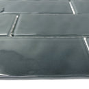 2x6 Riva Cobble Charcoal Glass Mosaic Final Sale