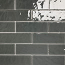 2x6 Riva Cobble Charcoal Glass Mosaic Final Sale