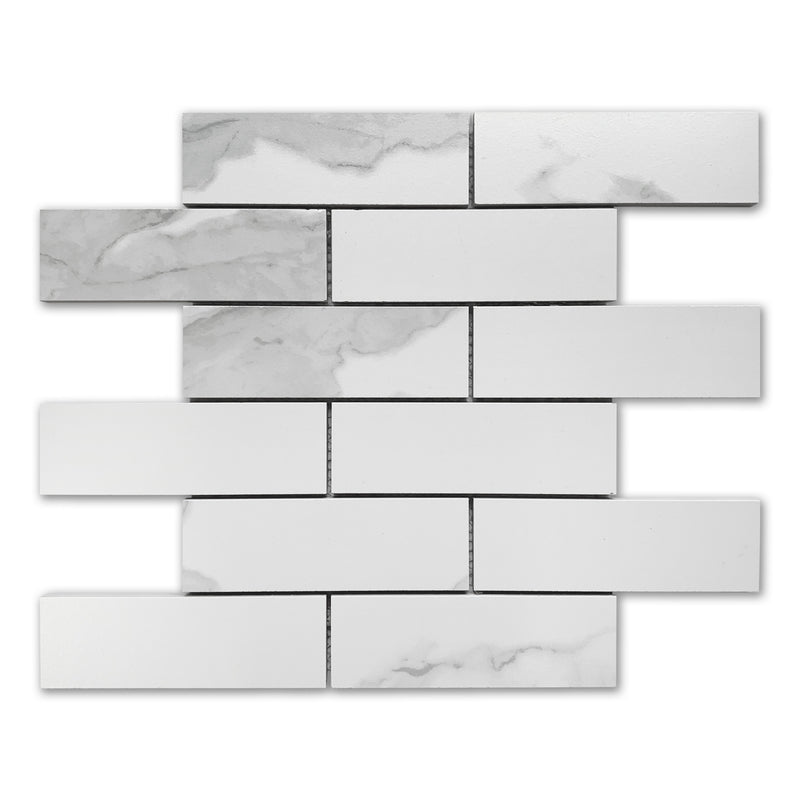2x6 La Mallorca Milano Bianco Brick Matte Porcelain Mosaic