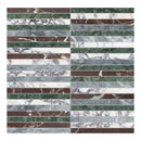 2x6 Celestia Breeze Stacked Honed + Polished Blend Natural Stone Mosaic