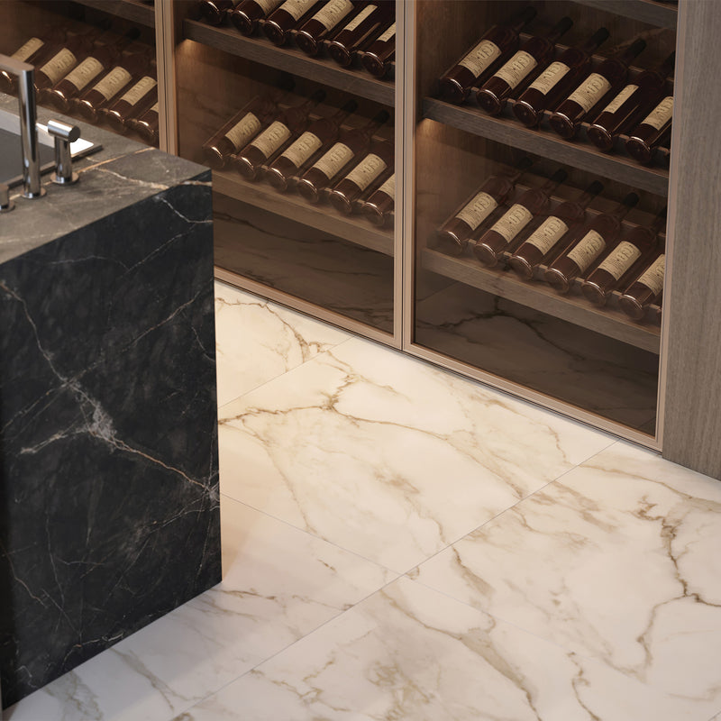 32x32 La Marca Calacatta Paonazzo Polished Rectified Glazed Porcelain Tile