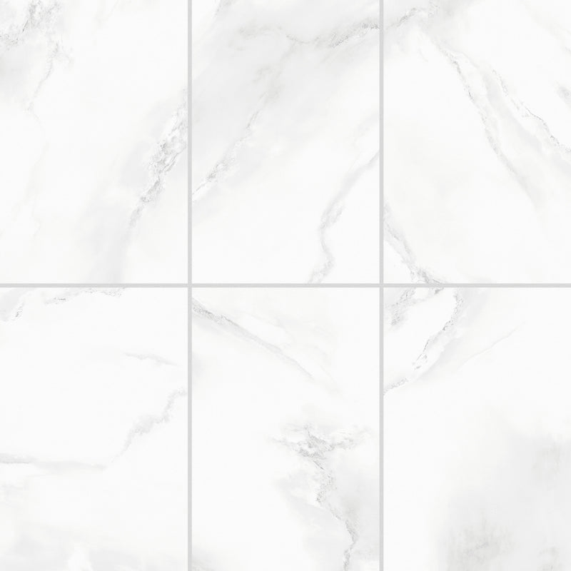 10.5mm 36x72 Gemstone White Polished Porcelain Slab Final Sale