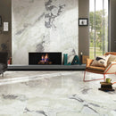 9mm 36x72 Fendi White Porcelain Polished Slab Final Sale