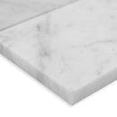 3x6 Italian Playa del Bianco Honed Carrara Marble Mosaic