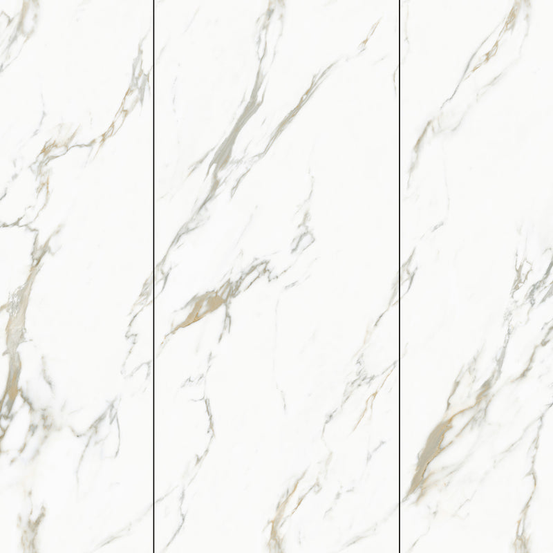 9mm 48x108 Calacatta Gold Porcelain Glazed Polished Slab Final Sale (1200x2700mm)