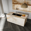 9mm 48x108 Pearl Onyx Oro Porcelain Glazed Polished Slab Final Sale (1200x2700mm)