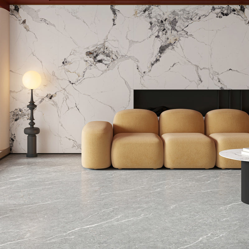 9mm 48x108 Greek Platinum Porcelain Matte Slab Final Sale (1200x2700mm)