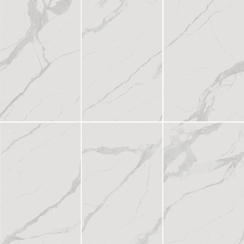 9mm 48x108 Statuario Lucidato Porcelain Polished Slab Final Sale (1200x2700mm)