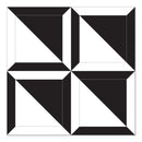 48x48 Solid White & Black Floor Décor Porcelain Glazed Tile