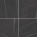 7mm 48x48 Sahara Noir Black Porcelain Glazed Matte Tile