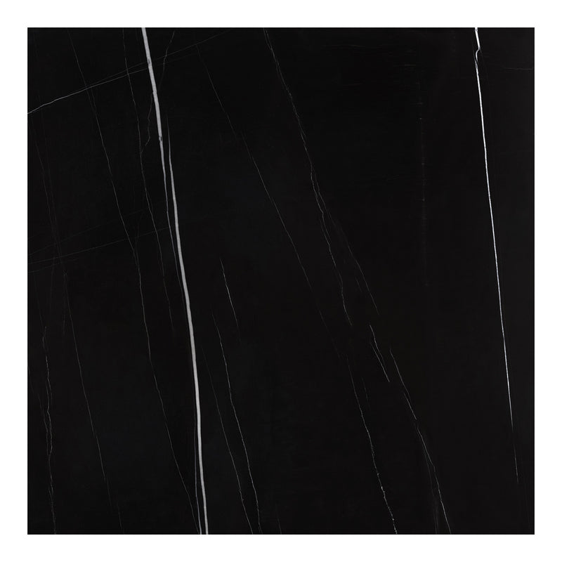 7mm 48x48 Sahara Noir Black Porcelain Glazed Matte Tile