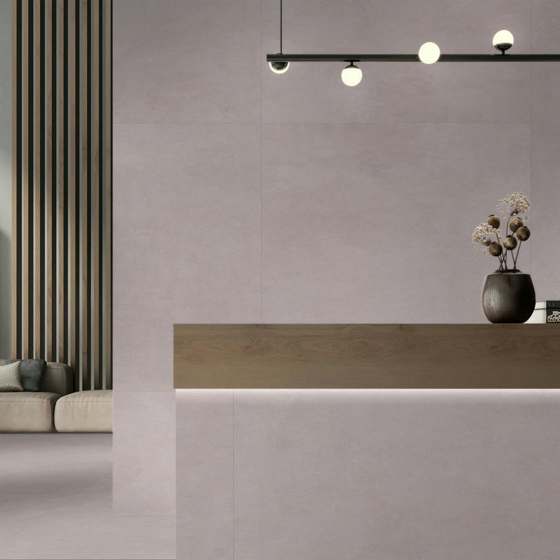 7mm 48x48 Concrete Off White Porcelain Glazed Matte Tile