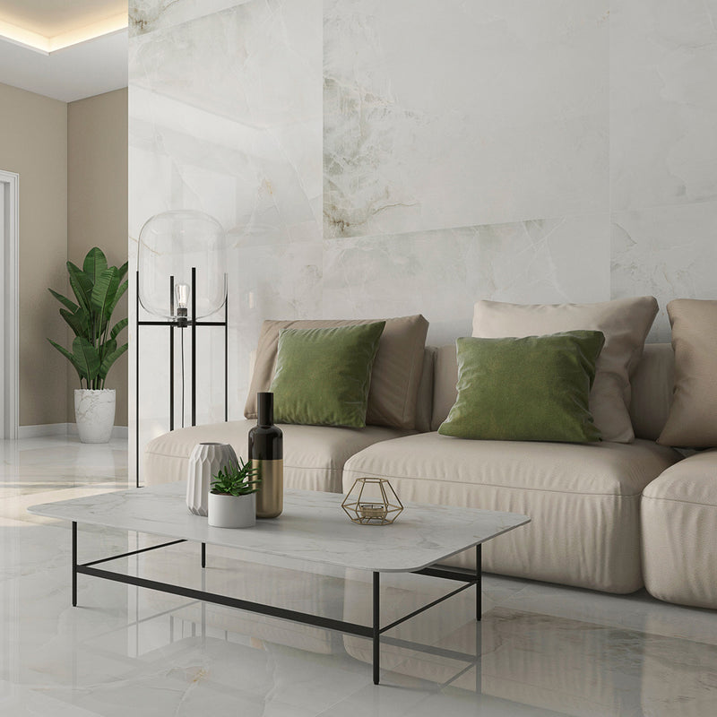 7mm 48x48 Athea Ice Onyx Porcelain Glazed Polished Tile