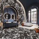 48x48 Berlin Black Porcelain Matte Tile