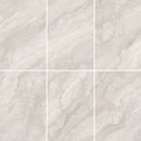 9mm 48x72 Arctic Pearl Vein Carving Porcelain Glazed Slab