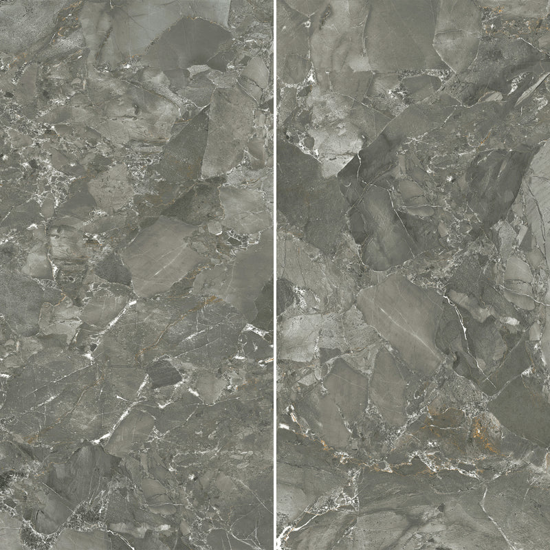 9mm 48x96 Greek Crystal Grey Porcelain Glazed Slab Final Sale (1200x2400mm)