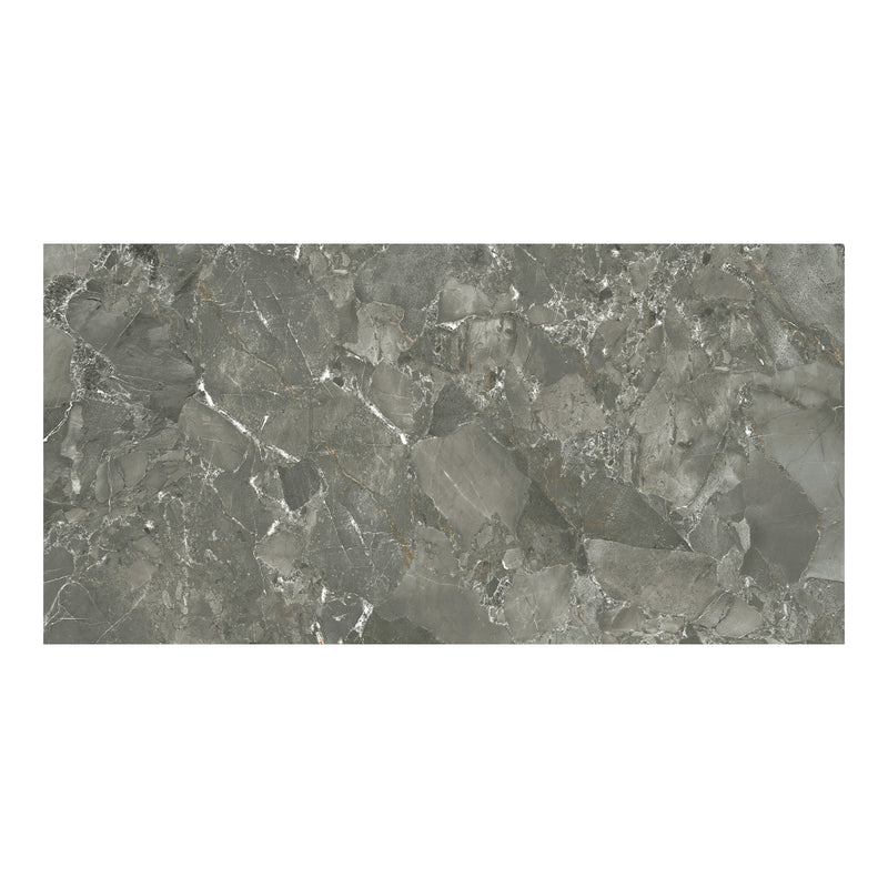 9mm 48x96 Greek Crystal Grey Porcelain Glazed Slab Final Sale (1200x2400mm)