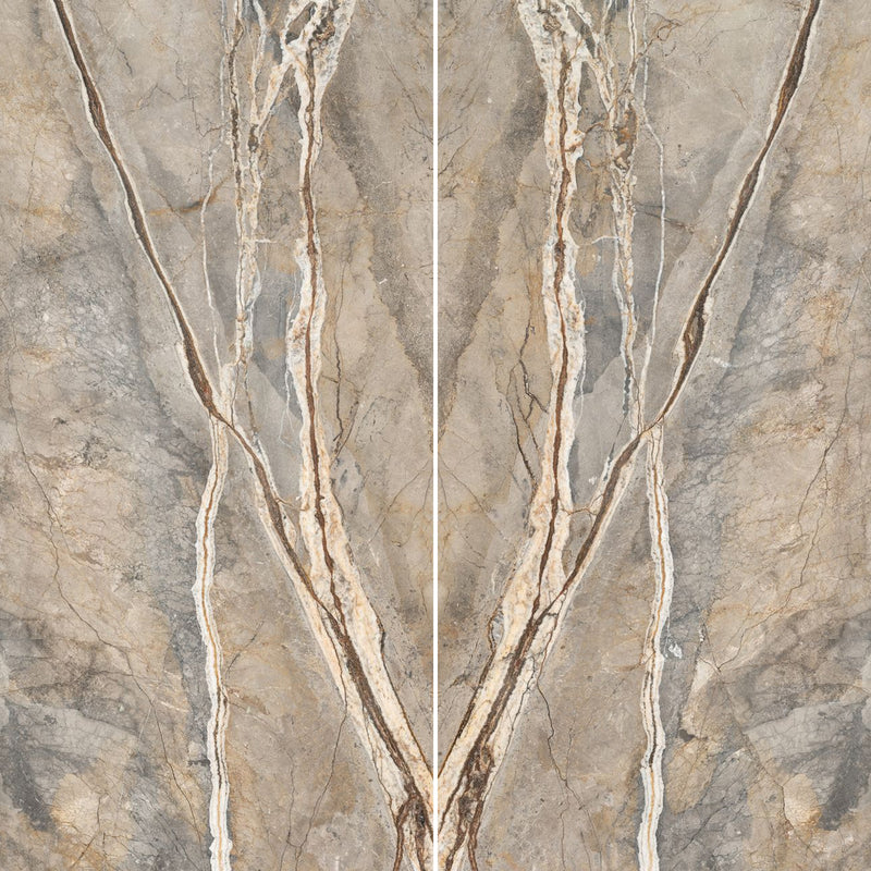6mm 63x126 Foresta Block 56 Bookmatch Cut Polished Rectified Sintered Slab